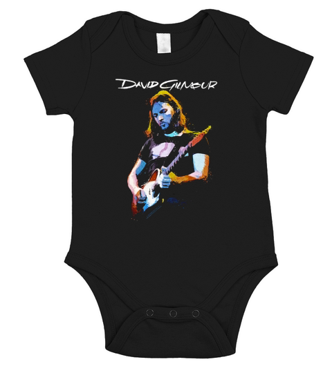 Popfunk David Gilmour Pink Floyd Guitar Short Sleeve Baby One-Piece
