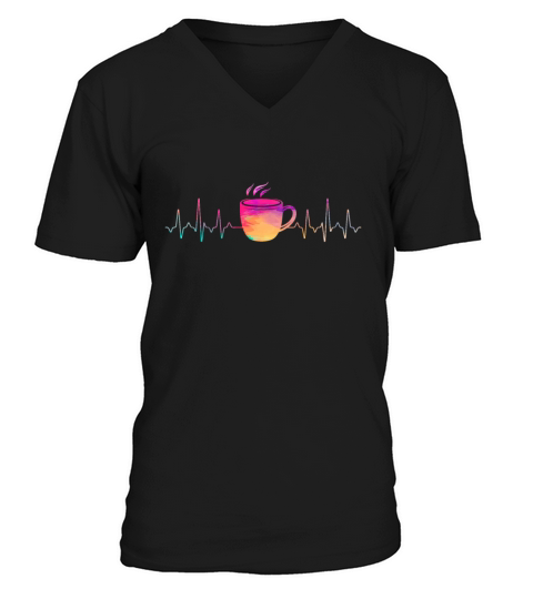 Coffee Heartbeat Men's V-Neck T-shirt