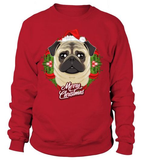 Pug Lover I Merry Christmas Pug Women's Sweatshirt