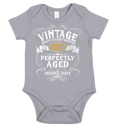 50th Birthday Gift Funny Vintage 1970 Short Sleeve Baby One-Piece