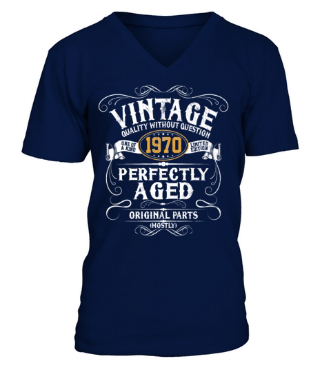 50th Birthday Gift Funny Vintage 1970 Men's V-Neck T-shirt