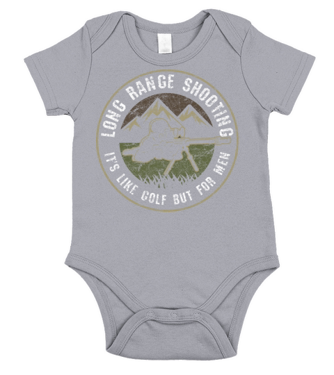 Retro Vintage Military Sniper Humorous Gift Idea Short Sleeve Baby One-Piece