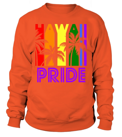 Hawaii Pride Gay Pride LGBTQ Rainbow Palm Trees Men's Sweatshirt