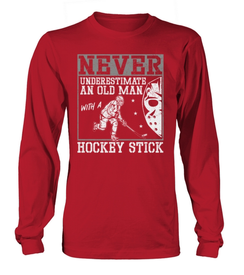 Ice Hockey Vintage Dad Father Men's Long Sleeve