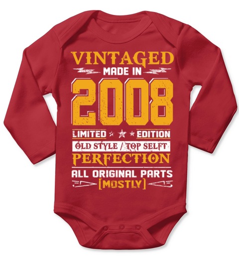 Vintaged Made In 2008 Limited Editon Long Sleeve Baby One-Piece