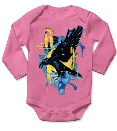 Harry Potter Ravenclaw Raven Long Sleeve Baby One-Piece