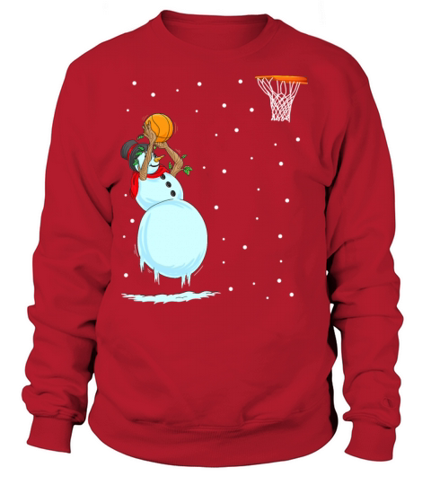Snowman Basketball Christmas Women's Sweatshirt
