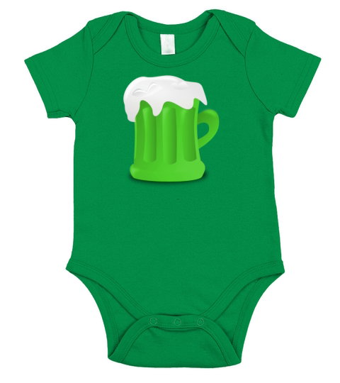 Green Beer Stein St Patricks Day Drinking Tee Short Sleeve Baby One-Piece