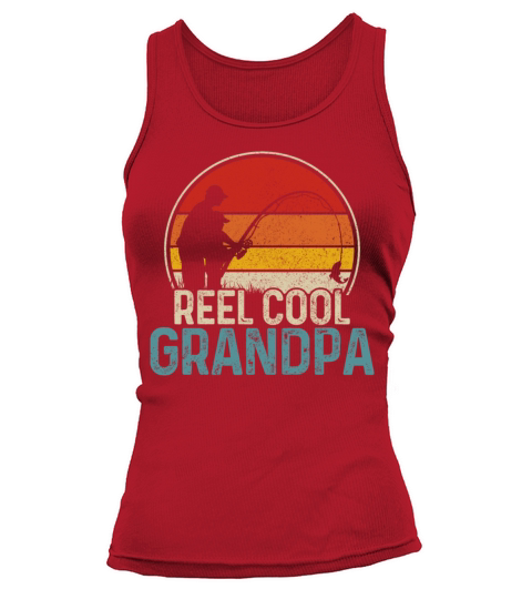 Reel Cool Grandpa Funny Vintage Fishing Fisherman Women's Tank Top