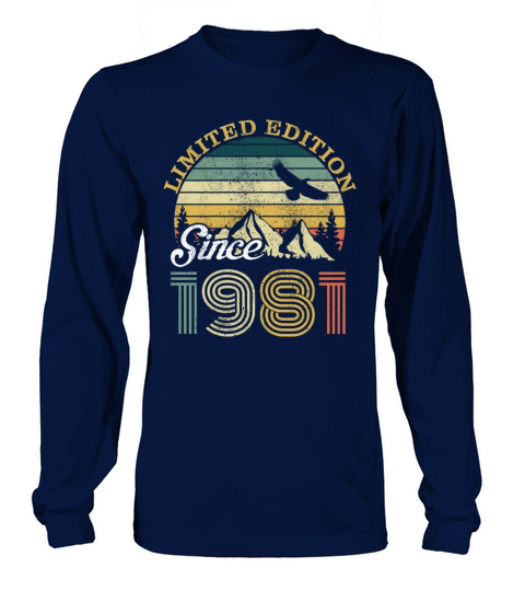 1981 Vintage born in Retro age Birthday gift idea Men's Long Sleeve
