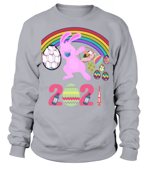 Happy Easter 2021 Dabbing Bunny Masked Men's Sweatshirt