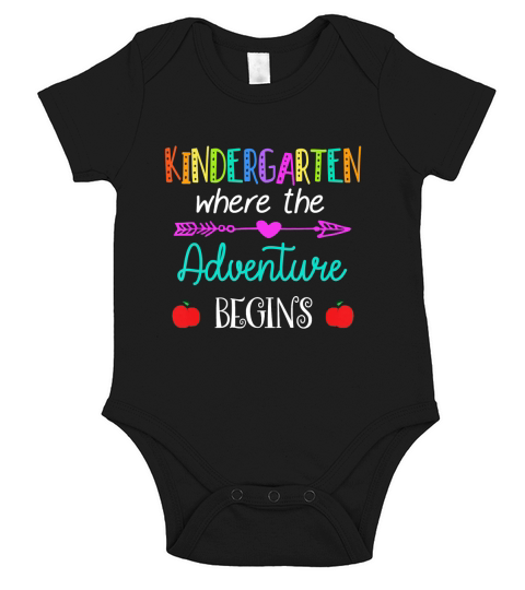 Kindergarten Where The Adventure Begins Short Sleeve Baby One-Piece