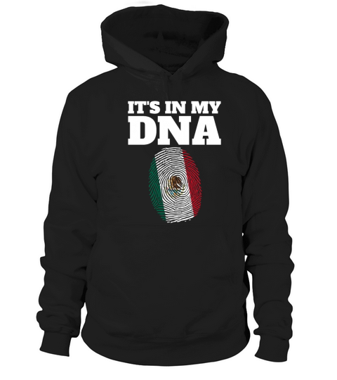 Its In My DNA Mexican Flag Mexico Fingerprint Women's Hoodie