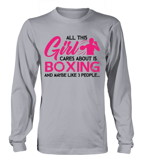 Boxing Girl Cares Hanes Tagles Women's Long Sleeve