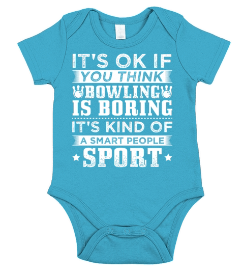Funny Bowling Bowler Shirt Smart People Short Sleeve Baby One-Piece