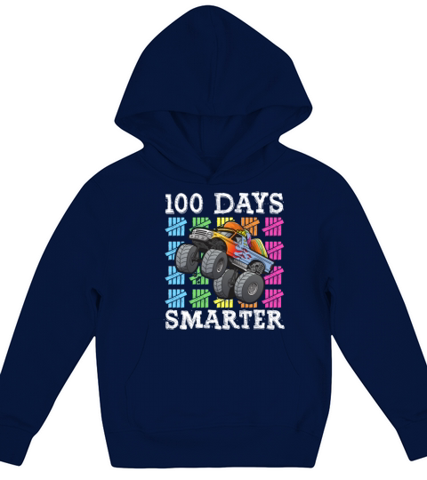 100 Days Of School Dabbing Monster Truck Smarter Kids Hoodie