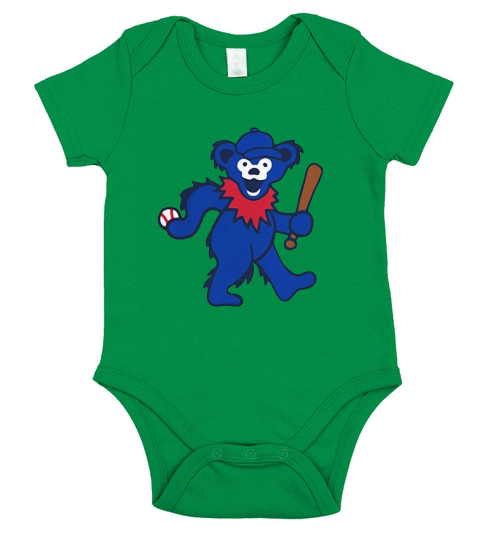 Grateful Dead Dancing Bear Baseball shirt Short Sleeve Baby One-Piece
