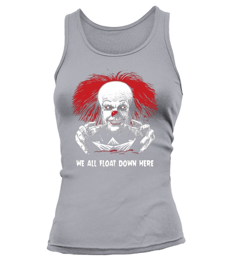 Red Balloon We All Float Down Clown Horror Halloween Tank top Woman