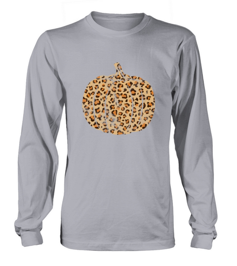 Autumn Fall Pumpkin Leopard Women's Long Sleeve