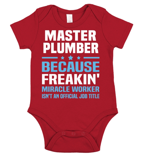 Master Plumber Short Sleeve Baby One-Piece