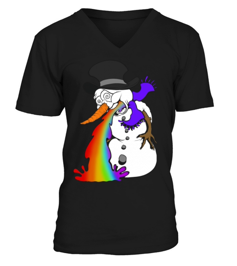 Snowman Lucky Men's V-Neck T-shirt