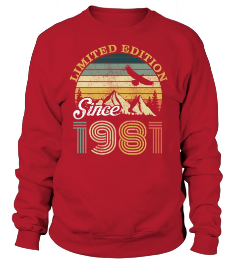 1981 Vintage born in Retro age Birthday gift idea Women's Sweatshirt
