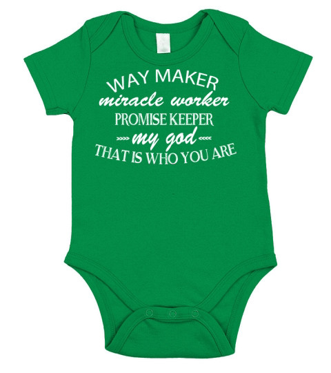 Way Maker Miracle Worker Promise Keeper My God Short Sleeve Baby One-Piece