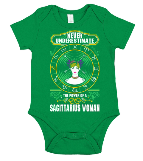 Never Underestimate The Power Of A Sagittarius Wom Short Sleeve Baby One-Piece