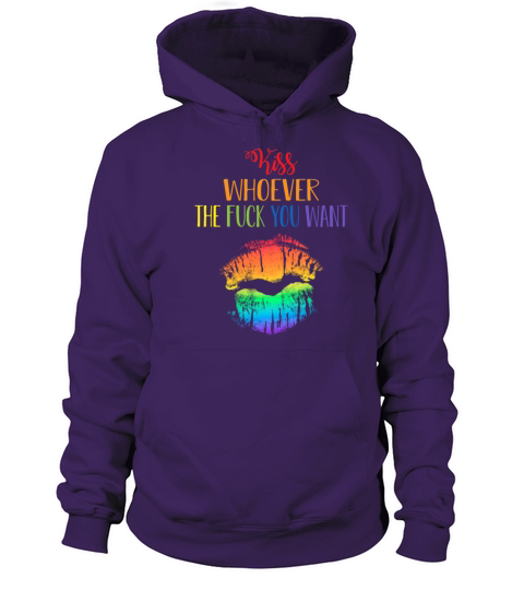 Kiss Whoever The Fuck You Want Lgbt Rainbow Pride Women's Hoodie
