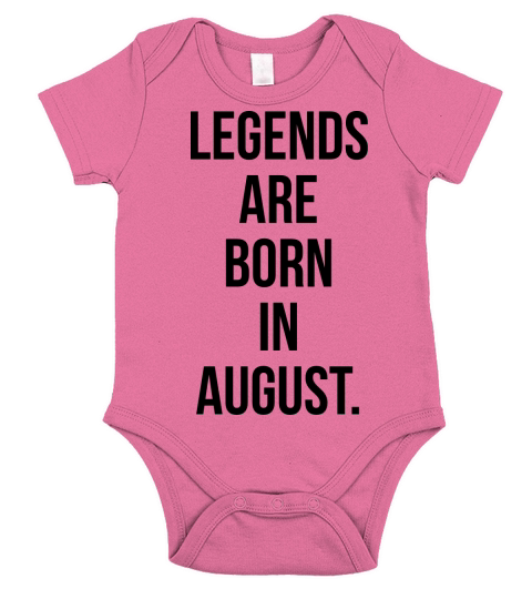 Legends are born in August Short Sleeve Baby One-Piece
