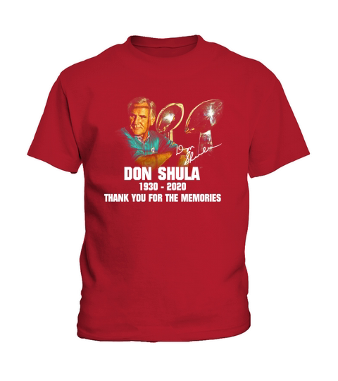 Don Shula signature 1930 2020 thank you for the memories shirt Kids T-Shirt