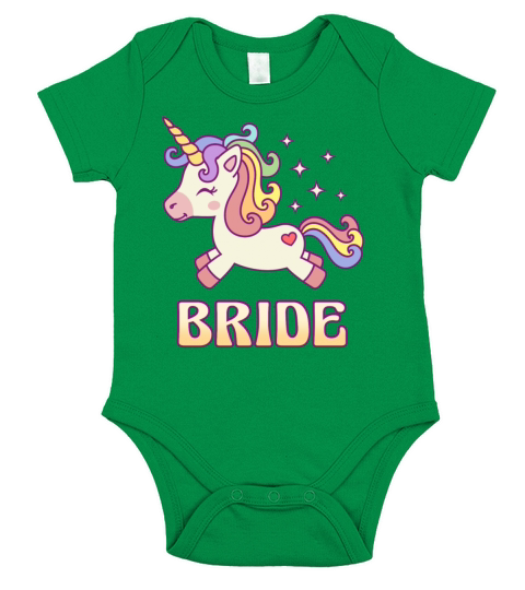 Bride Unicorn Bachelorette Party Short Sleeve Baby One-Piece