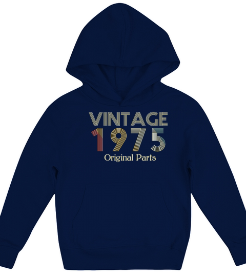Vintage 1975 Shirt Original Parts Birthday Italic Kids Hoodie