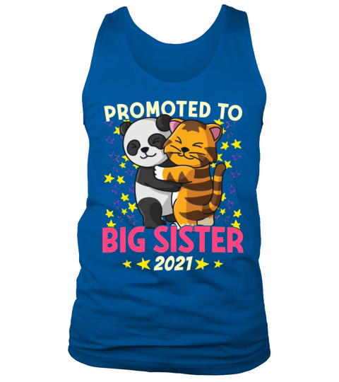 Promoted To Big Sister2021 Funny Announcement Gift Men's Tank Top