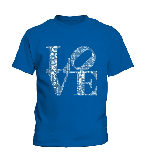 Philadelphia Love Park Statue Philly Neighborhoods T-Shirt Kids T-Shirt