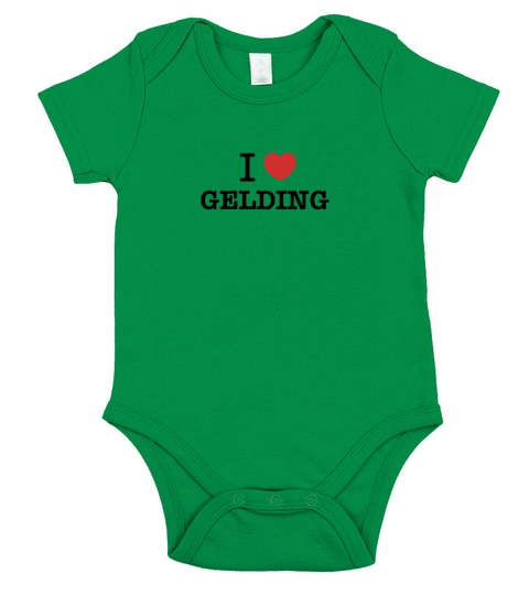 I Love GELDING Short Sleeve Baby One-Piece