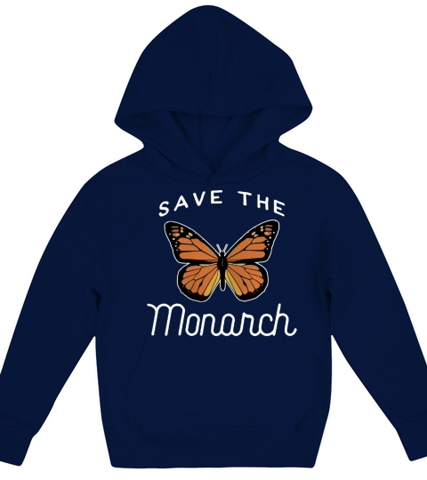 Save The Monarch Butterfly Shirt Cute Butterflies Gift Kids Hoodie