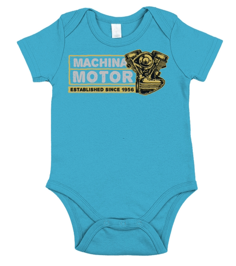 Machina Motor.ai - Inverted 2 Colors Short Sleeve Baby One-Piece
