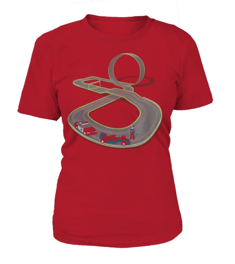 SLOTS INFRINGEMENT CARS HUMOUR COOL RACING RETRO SLOTCAR FUN VECTOR ZOMBOY FUNNY TOYS T-Shirt Woman