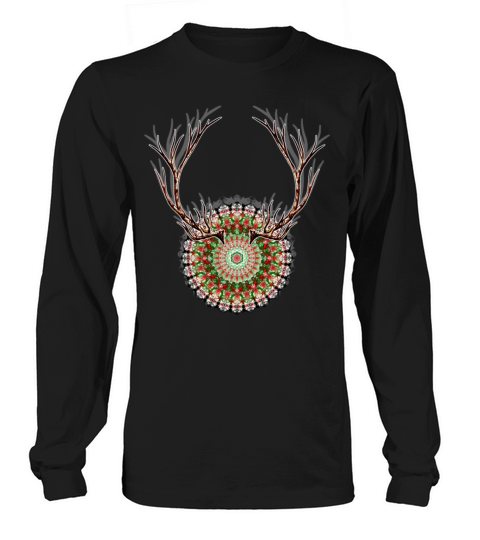 Merry Christmas Antler 10 ReinDeer Rudolph Antler Men's Long Sleeve