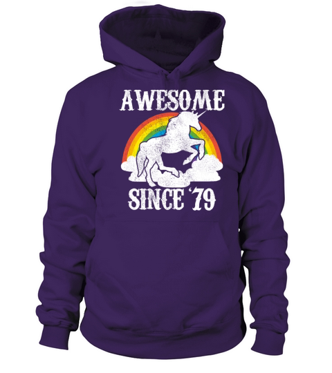 Awesome Since 1979 - 40th Birthday Unicorn Gift Women's Hoodie