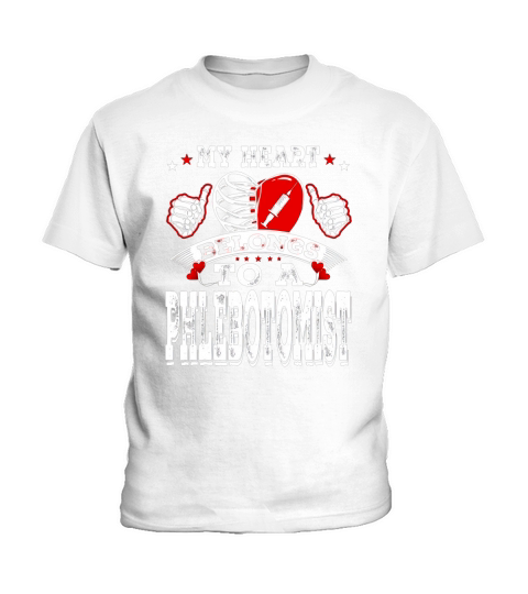My Heart Belongs To A Phlebotomist Husband Wife - Baby Onesie Kids T-Shirt