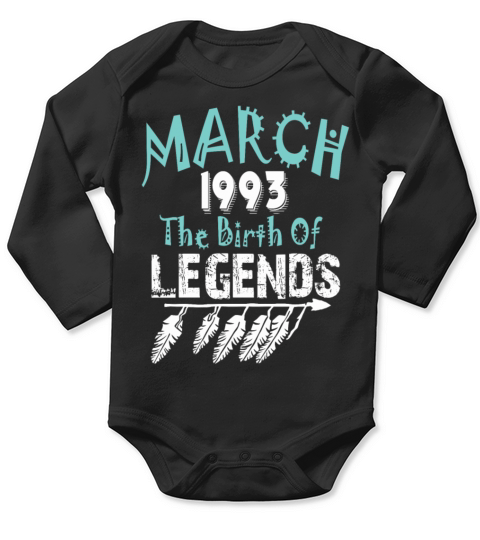March 1993 The Birth Of Legends Long Sleeve Baby One-Piece
