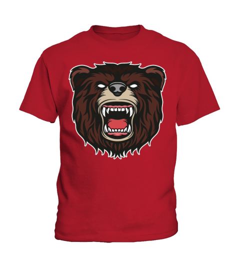 Bear Roar Bears Head Fun Nature Design Animal Gift Kids T-Shirt