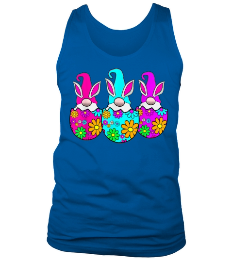 3 Easter Egg Gnomes Colorful Spring Bunny Ears Tank Top Unisex