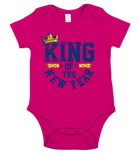 King of the New Year fireworks Happy New Years Short Sleeve Baby One-Piece