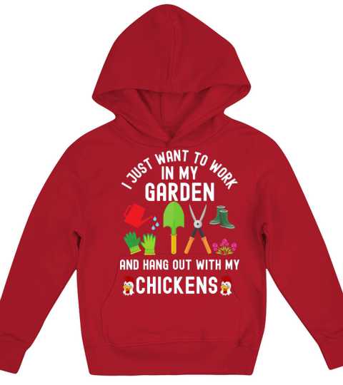 I Just Want To Work In My Garden Kids Hoodie