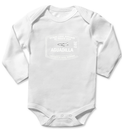 Aguadilla Puerto Rico Passport Stamp Vacation Travel Tshirt Long Sleeve Baby One-Piece