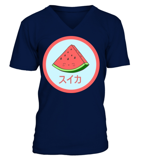 Watermelon Kawaii Japanese Men's V-Neck T-shirt