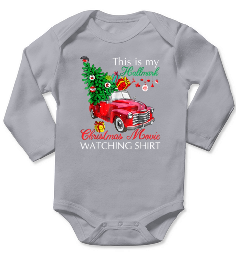 Red Truck This Is My Hallmarks Christmas Movie Long Sleeve Baby One-Piece